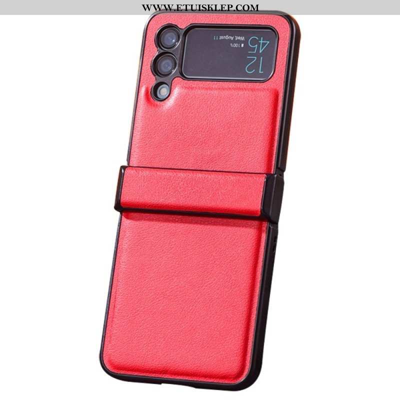 Etui do Samsung Galaxy Z Flip 4 Etui Folio Efekt Skóry Z Zawiasem